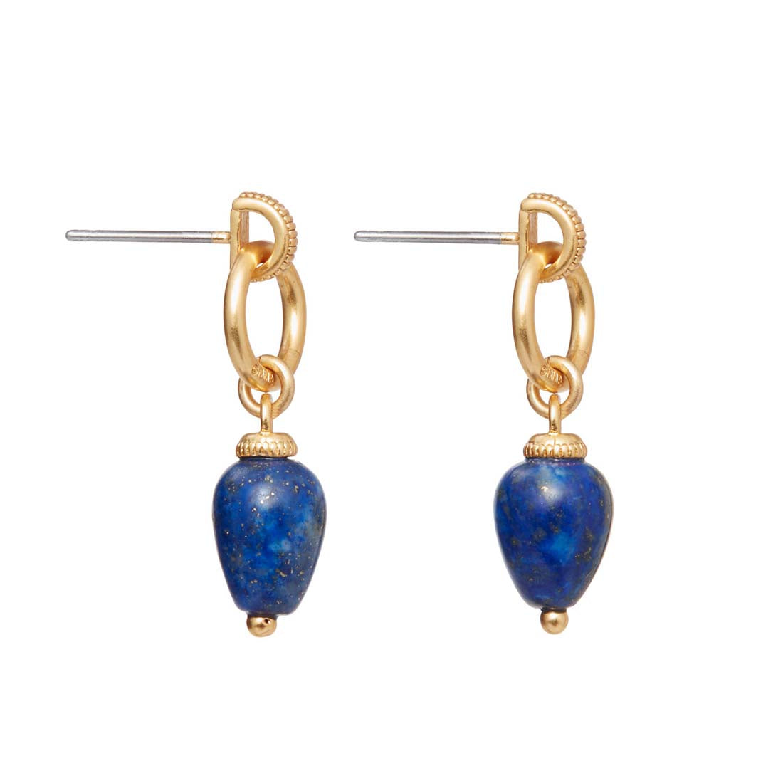 Etruscan Lapis Doorknocker Earrings