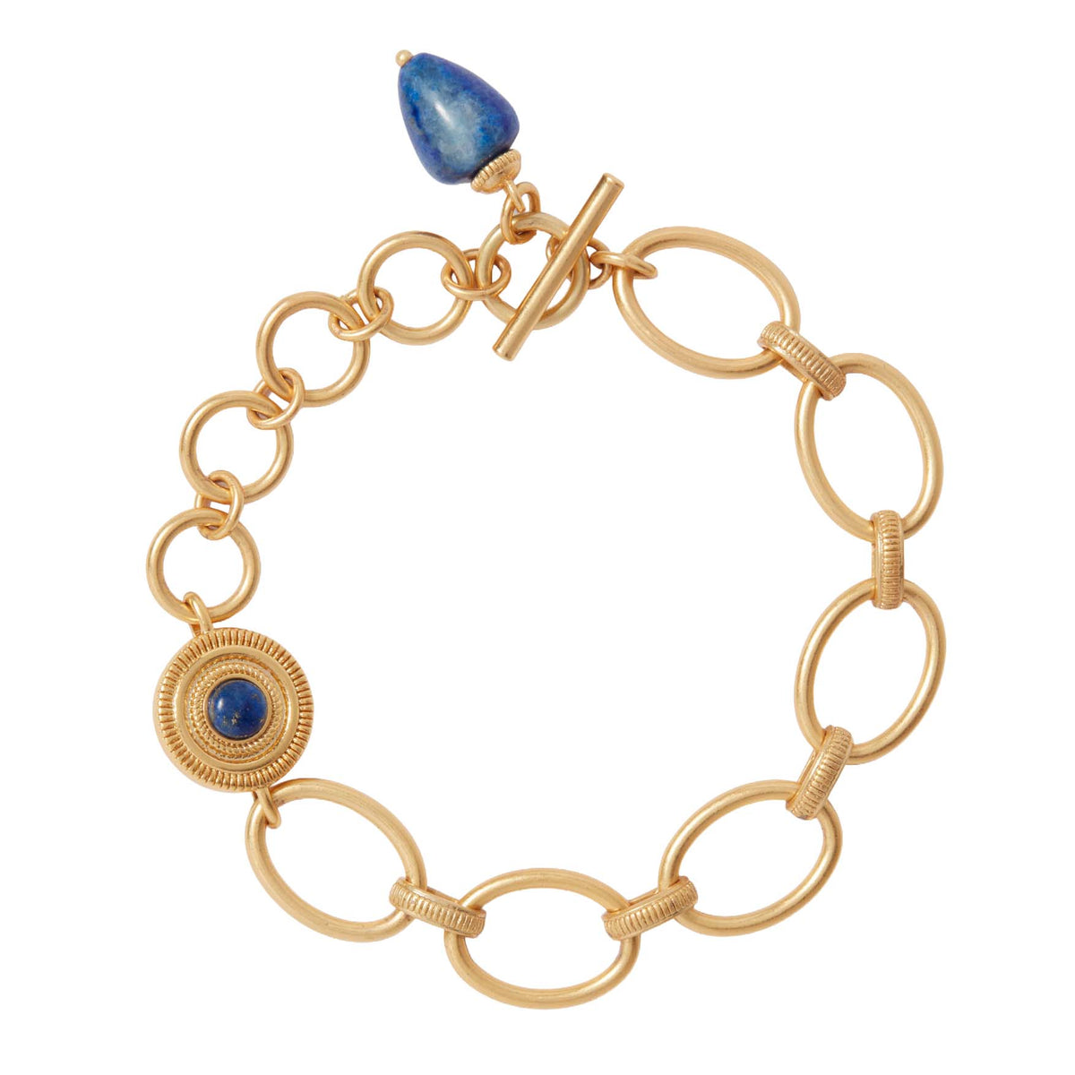 Etruscan Lapis T-Bar Bracelet