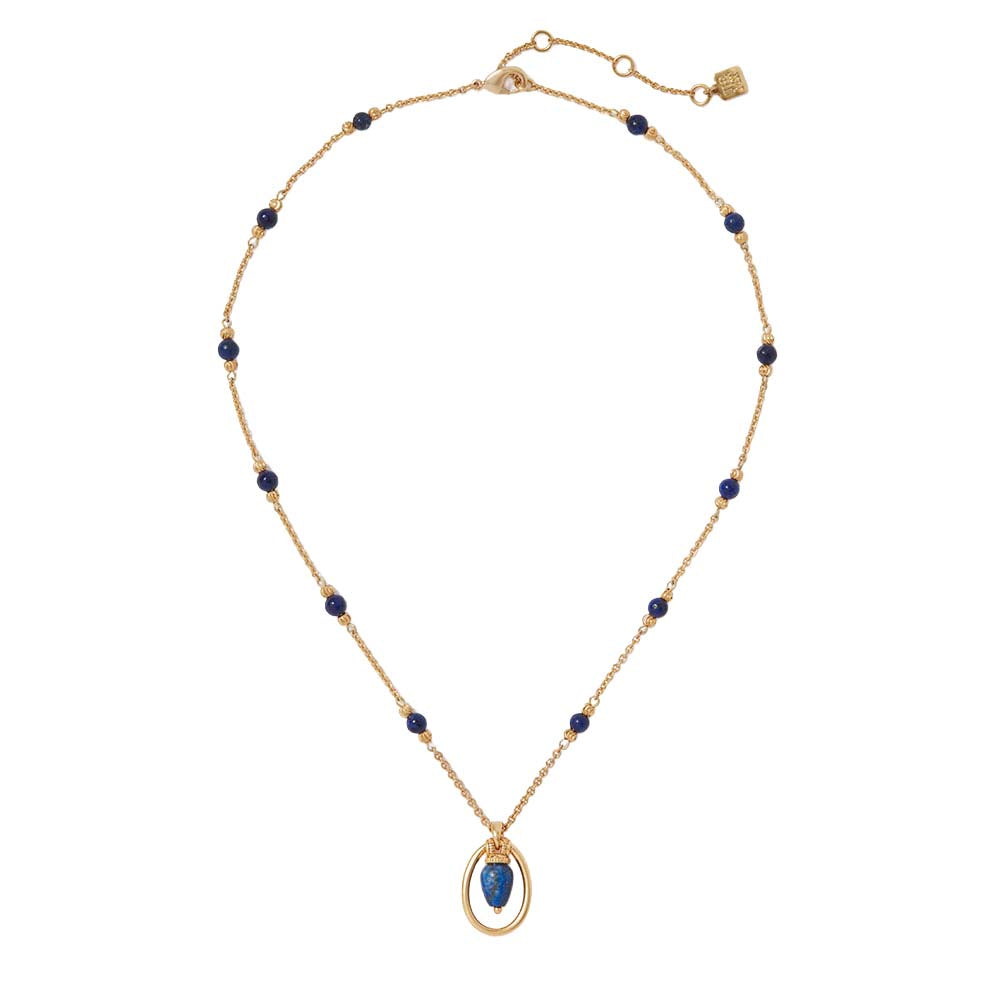 Etruscan Lapis Pendant Necklace