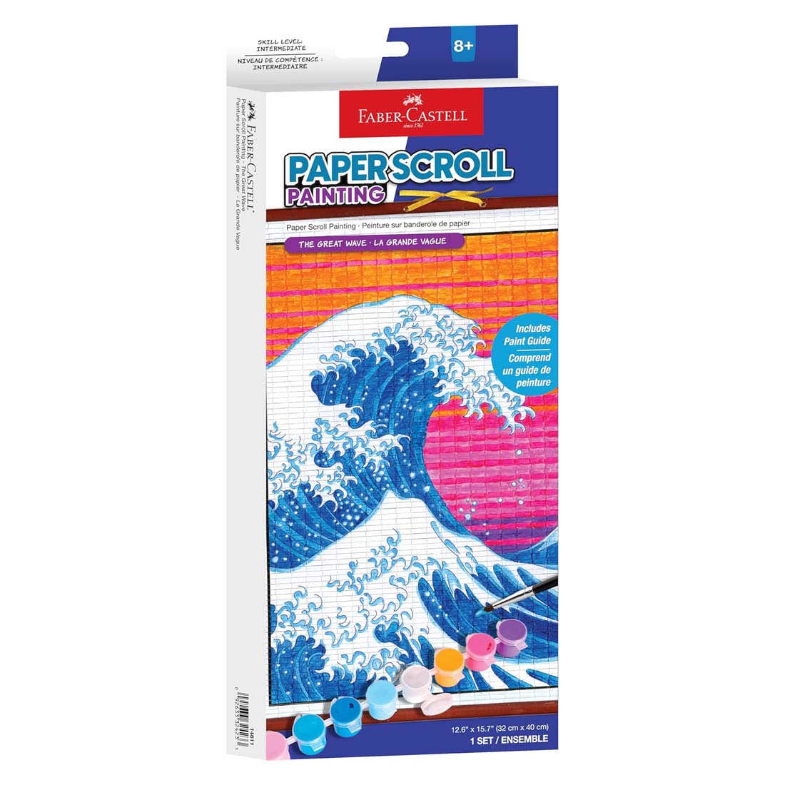 Faber-Castell Paperscroll Painting set packaging with wave design
