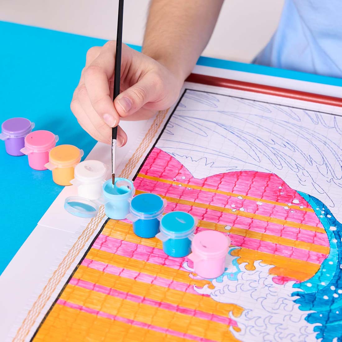 The Great Wave Paper Scroll Painting Kit