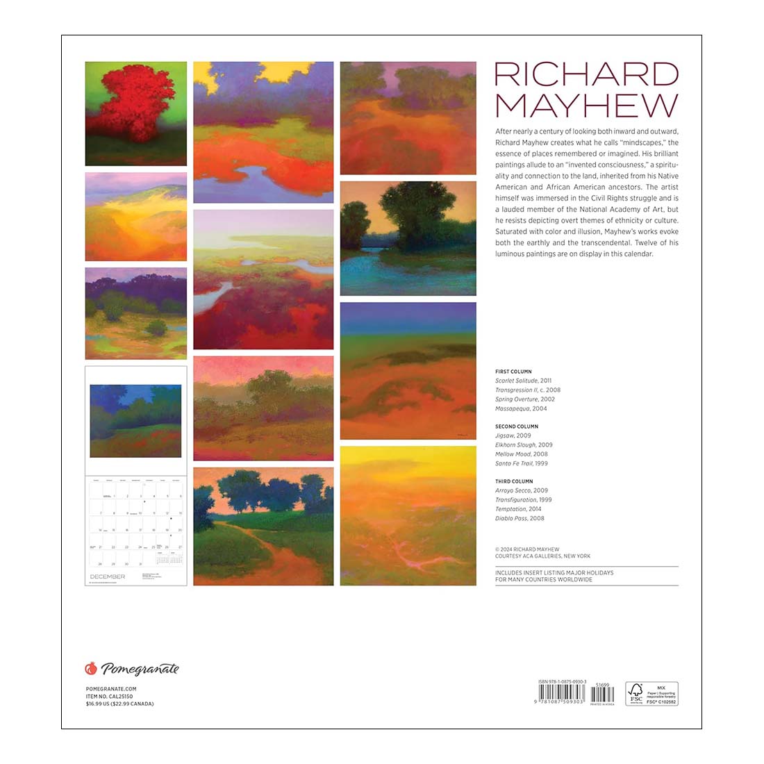 Richard Mayhew 2025 Wall Calendar