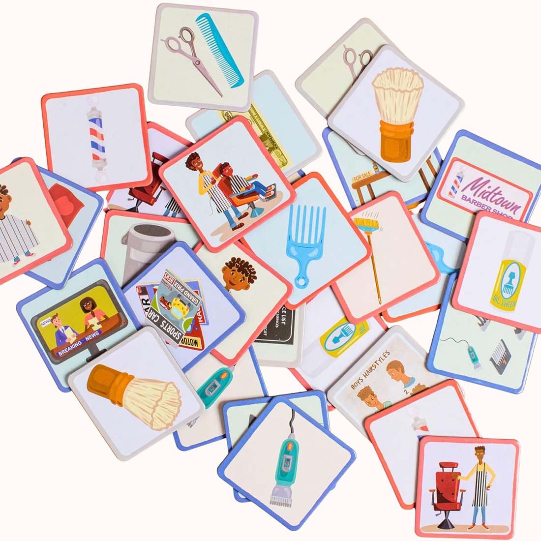 A Day at The Barbershop Memory Game