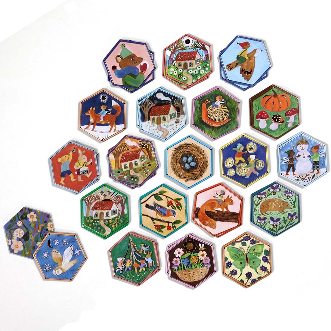 Cottage Fairies Hexagon Matching Game