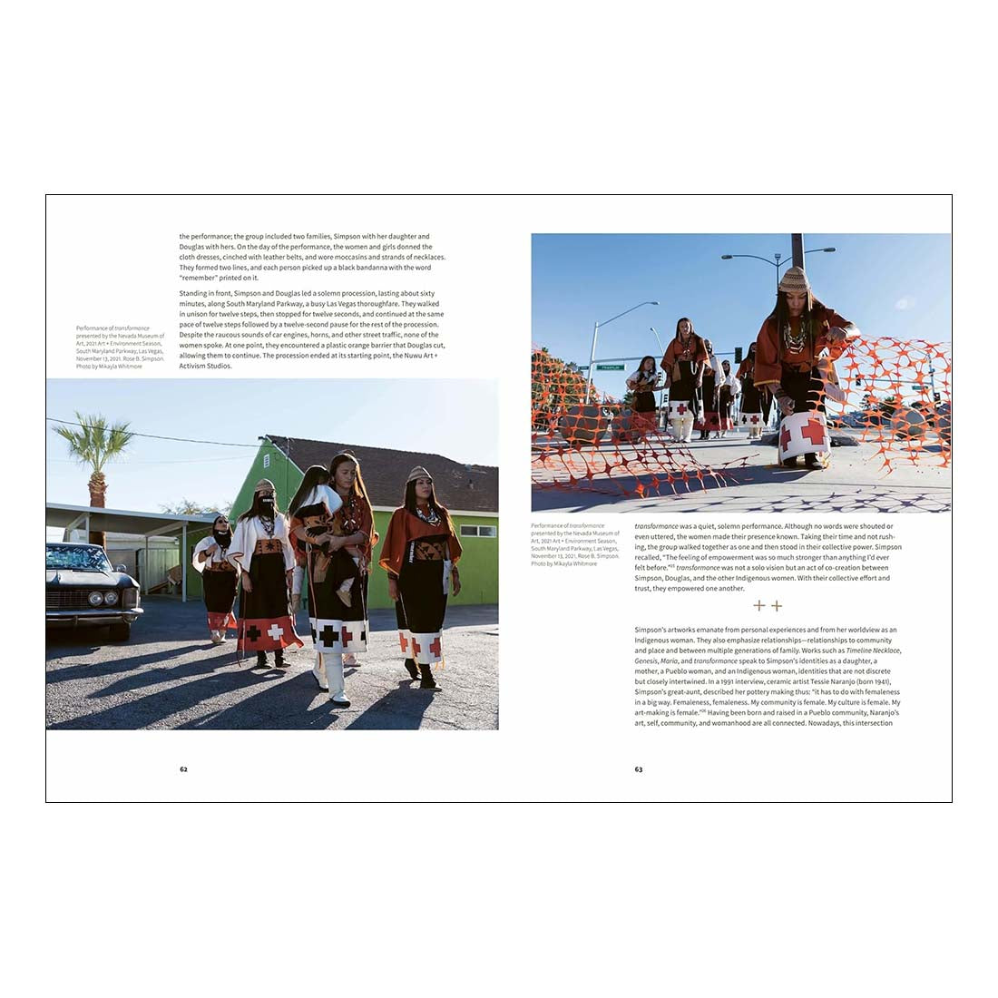 Cover of the book 'Rose B. Simpson: Strata' featuring a photograph of a ceramic art piece by the artist, set against a wooden panel background with a title banner.