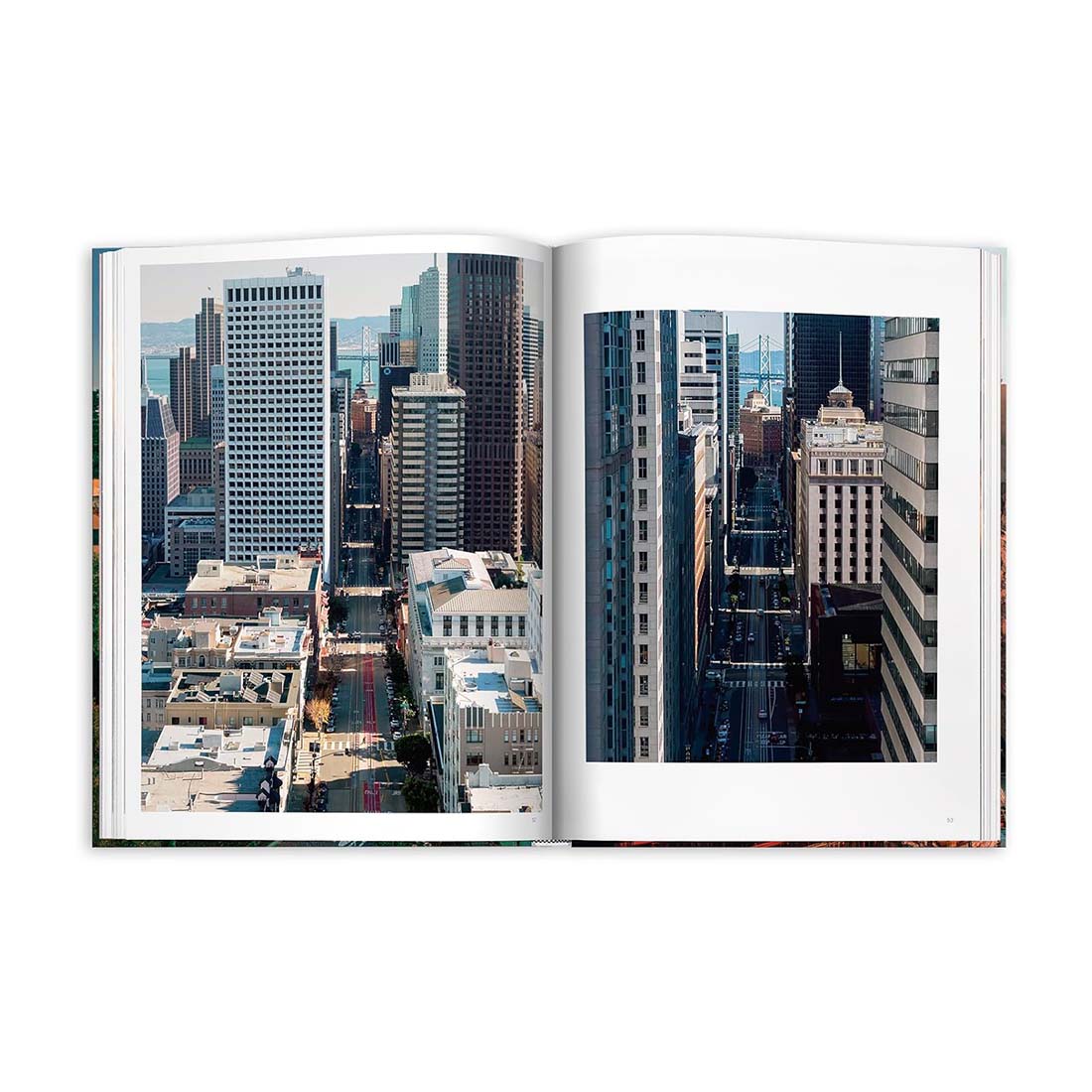 Cover of the book 'Above and Across San Francisco' featuring a photograph of a winding street with trees and buildings in San Francisco.