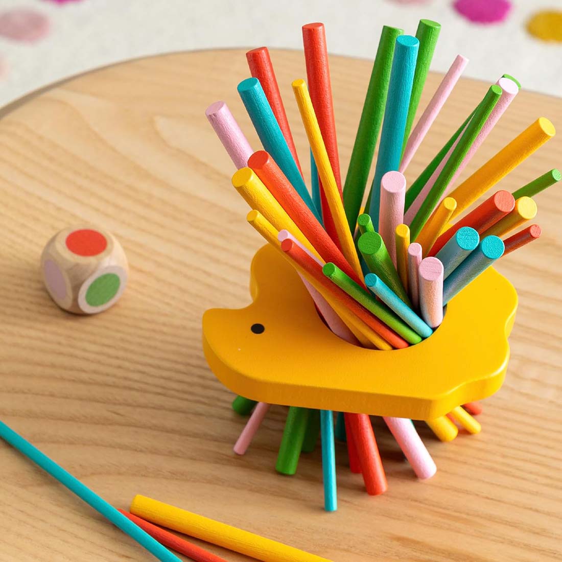 Hedgehog Prickly Sticks Wooden Pick-Up Sticks Game