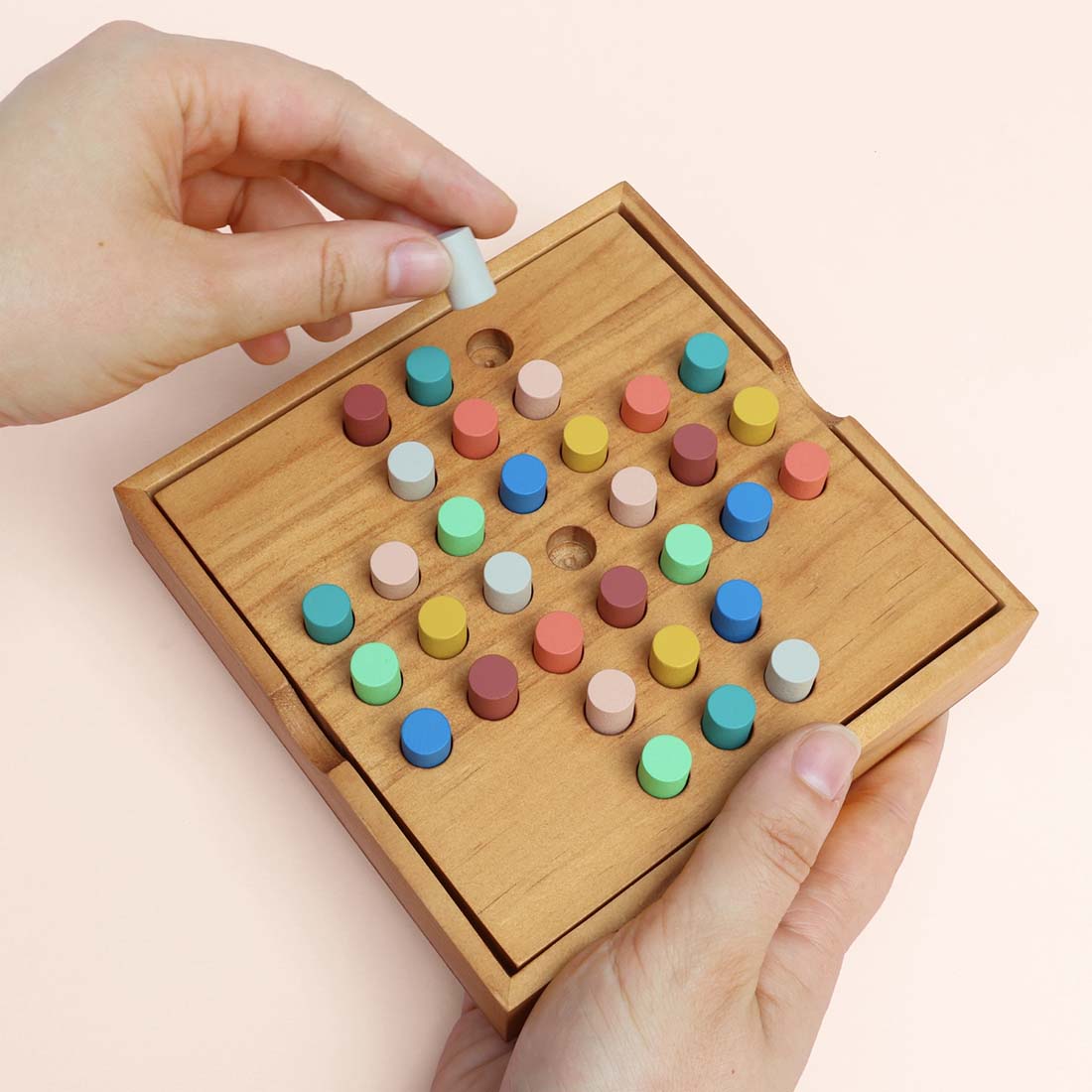 Mello Colorful Wooden Solitaire Game