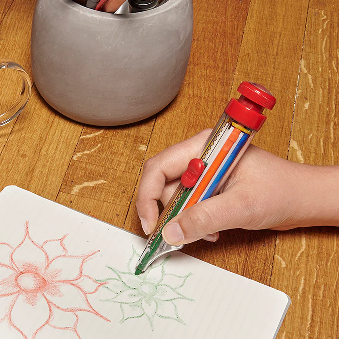 8 Color Crayon Pen