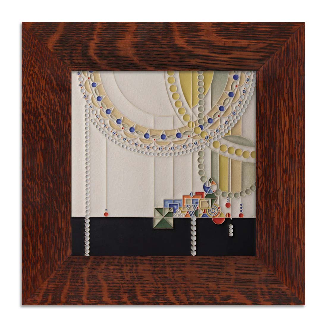 Jewelry Shop Window Oak Framed Tile