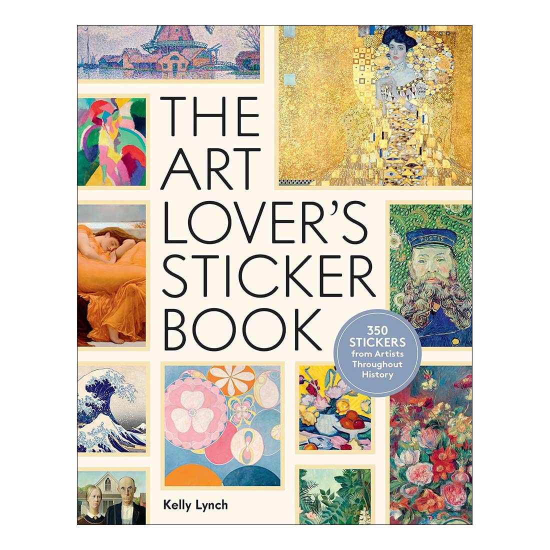 Cover of 'The Art Lover's Sticker Book' with various artworks and stickers.