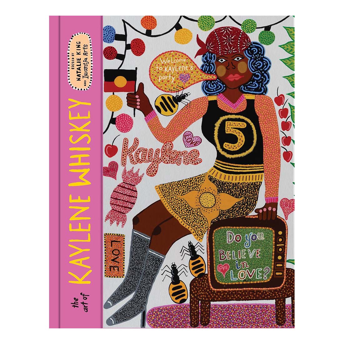 Colorful book cover with an illustration of a person, text, and decorative elements on a white background.