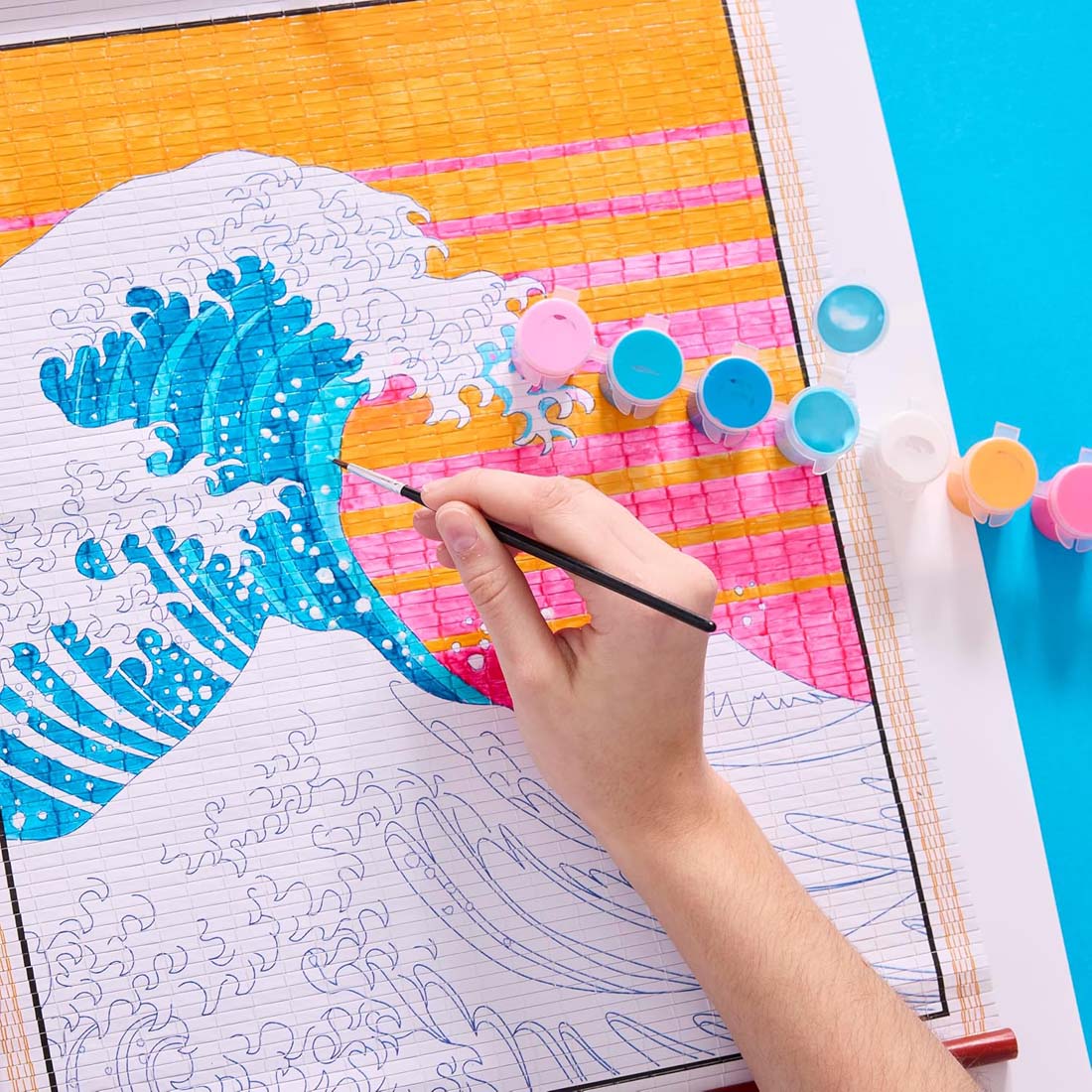 The Great Wave Paper Scroll Painting Kit