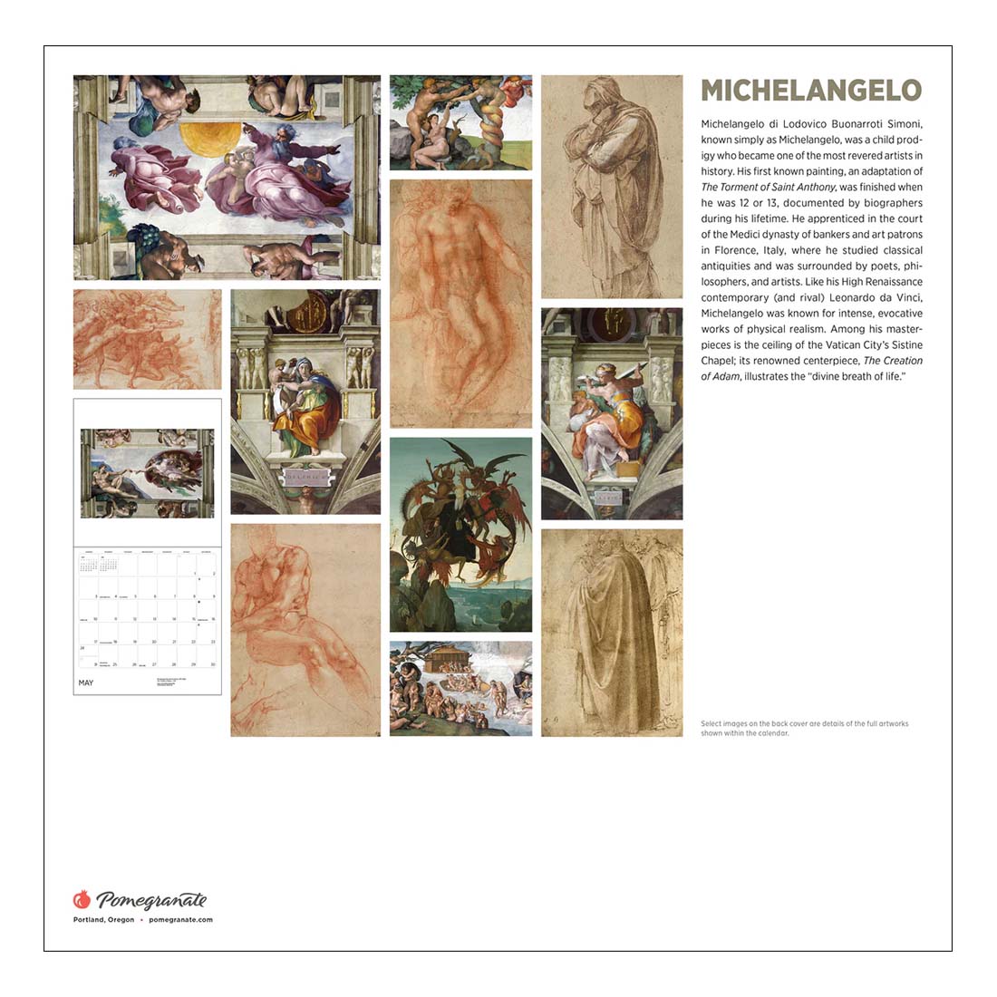 Michelangelo 2026 Wall Calendar