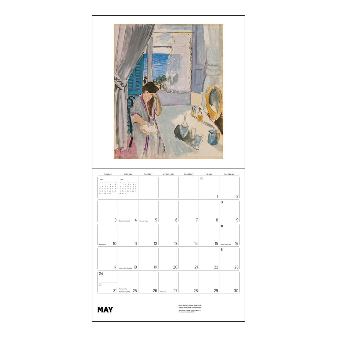Henri Matisse 2026 Wall Calendar