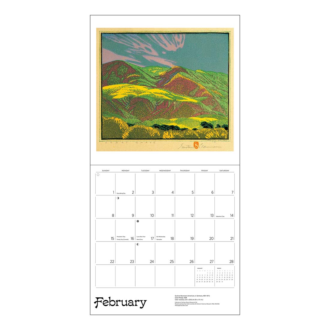 A Small, Untroubled World: The Art of Gustave Baumann 2026 Wall Calendar