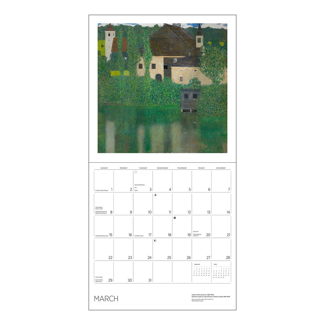 Gustav Klimt 2026 Wall Calendar