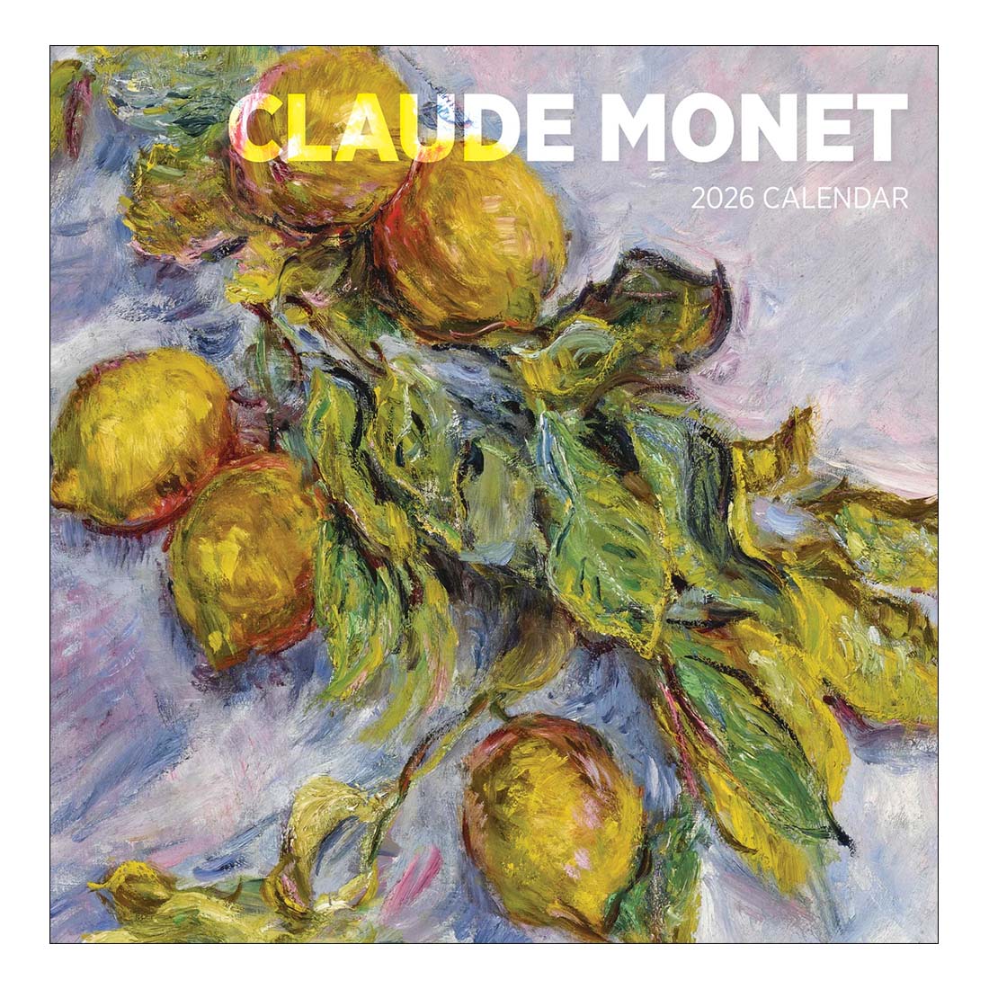 Claude Monet 2026 calendar with lemon painting