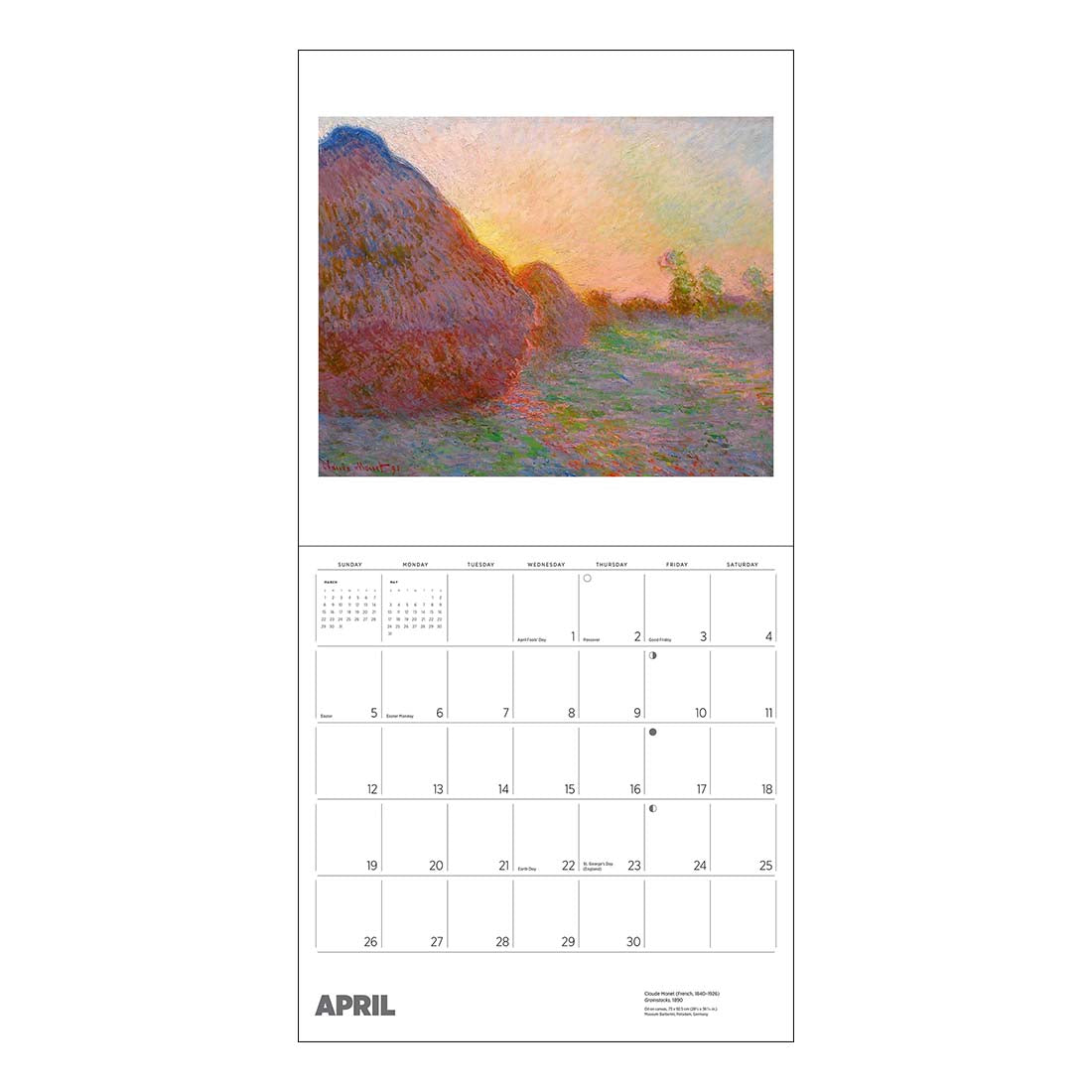 Claude Monet 2026 Wall Calendar