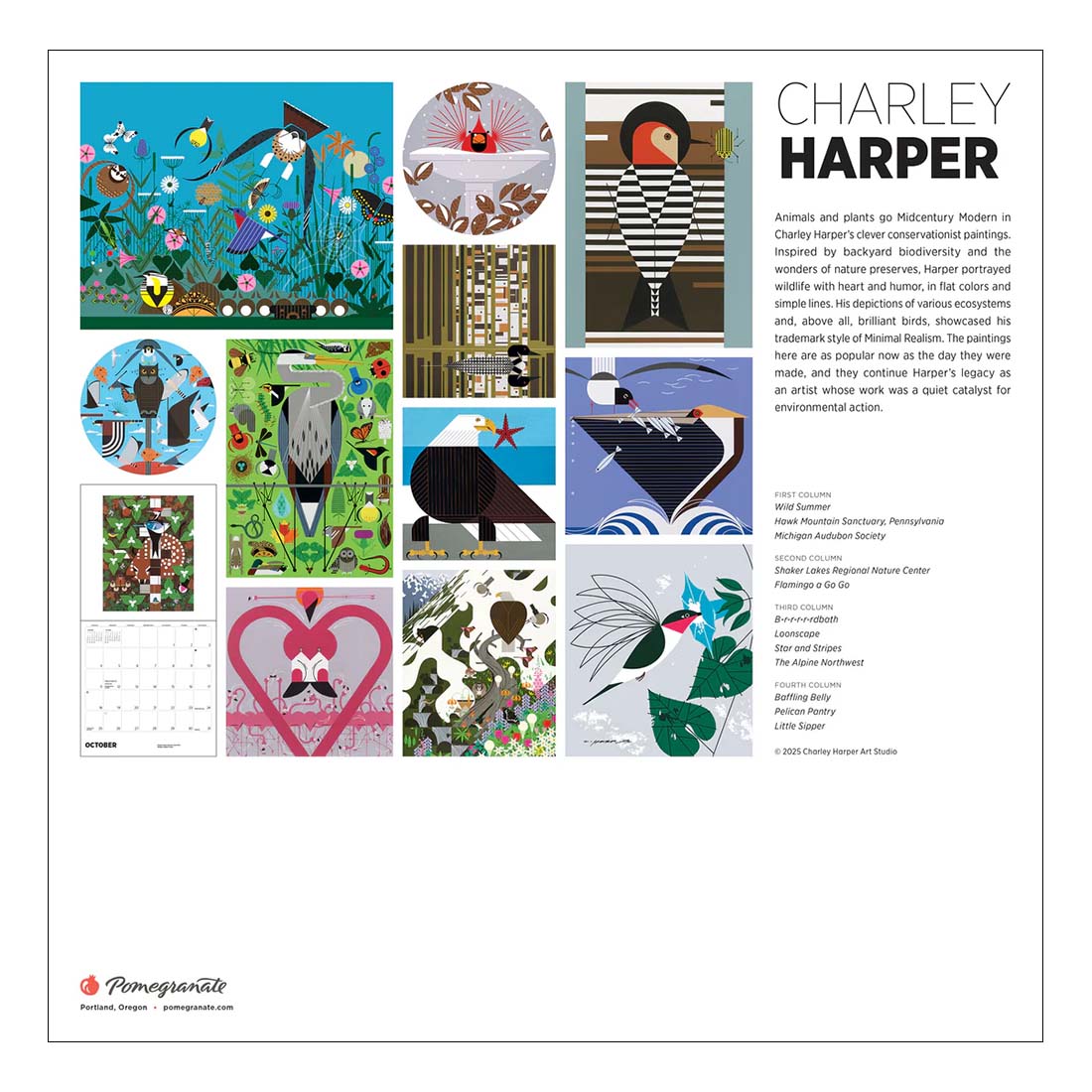 Charley Harper 2026 Wall Calendar