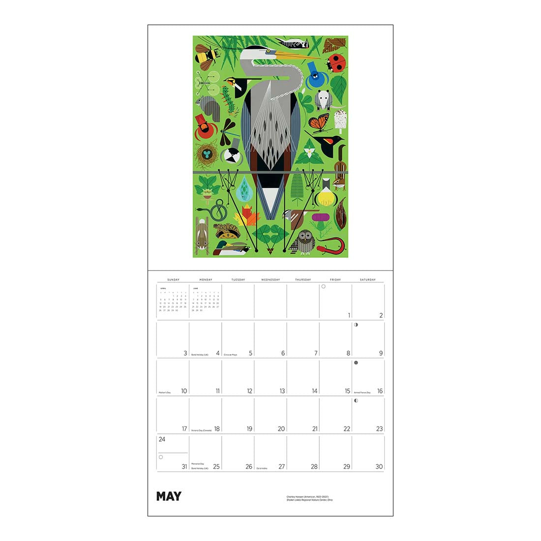 Charley Harper 2026 Wall Calendar