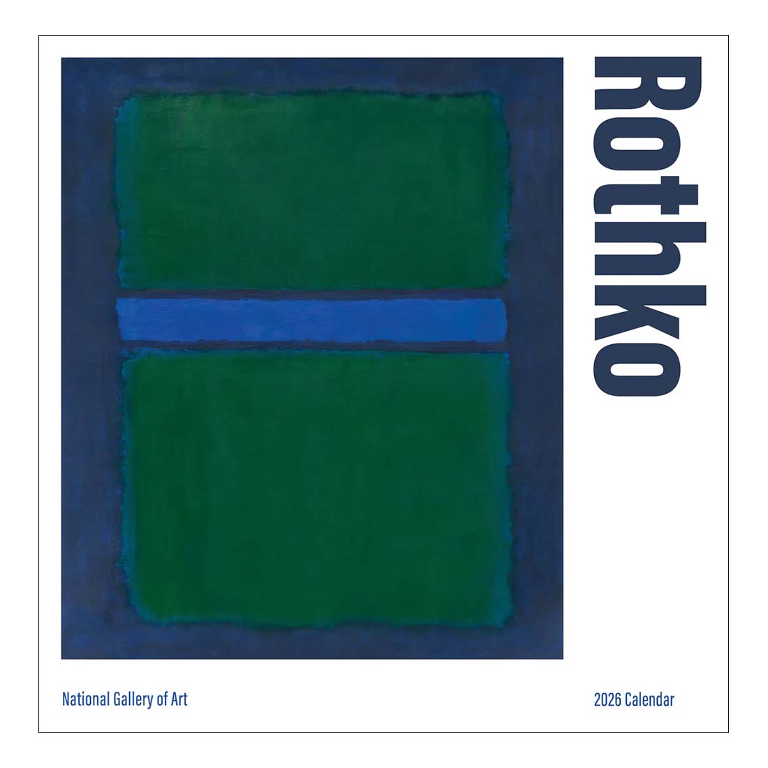 Rothko art piece with 'Rothko' text and National Gallery of Art branding on a calendar cover.