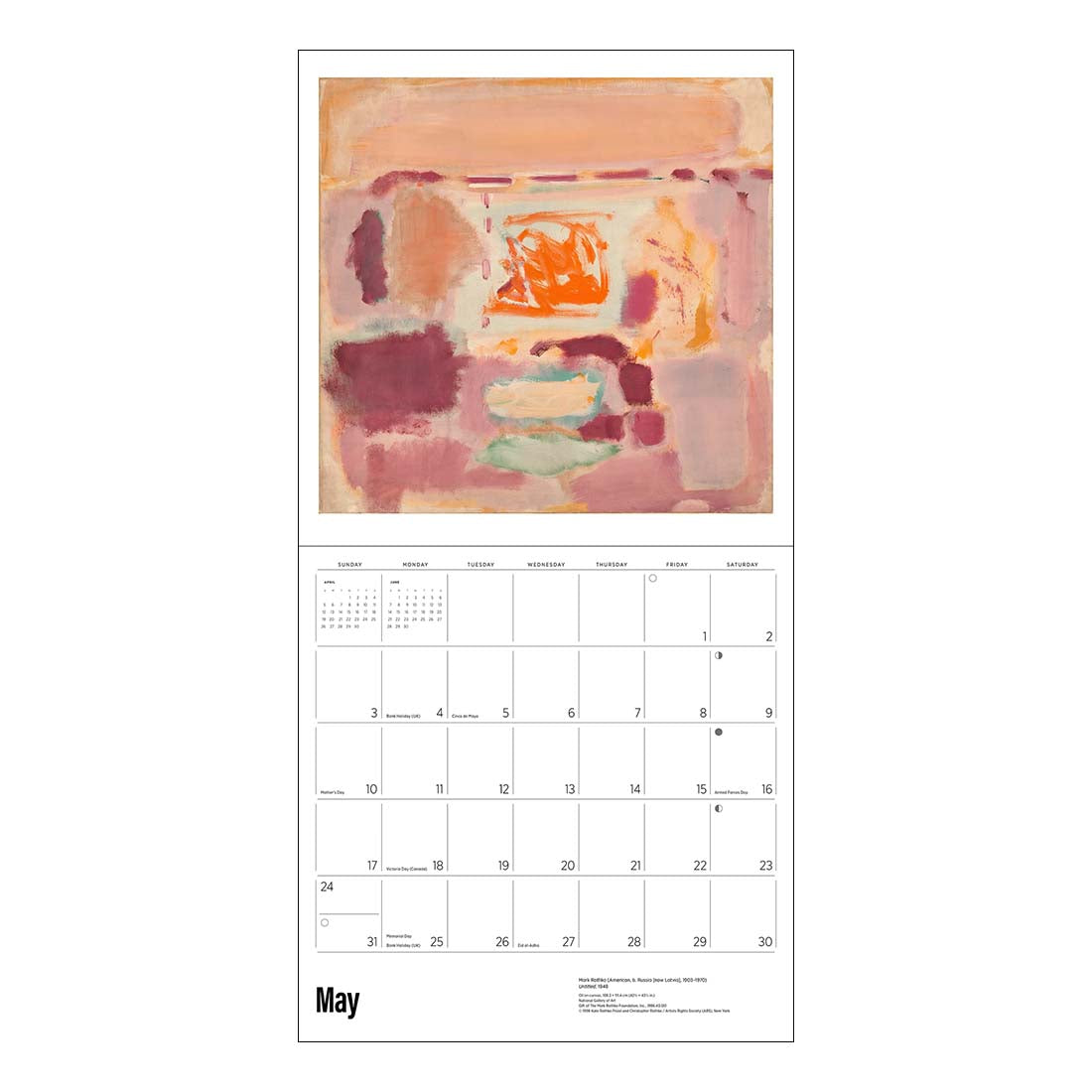 Rothko 2026 Wall Calendar