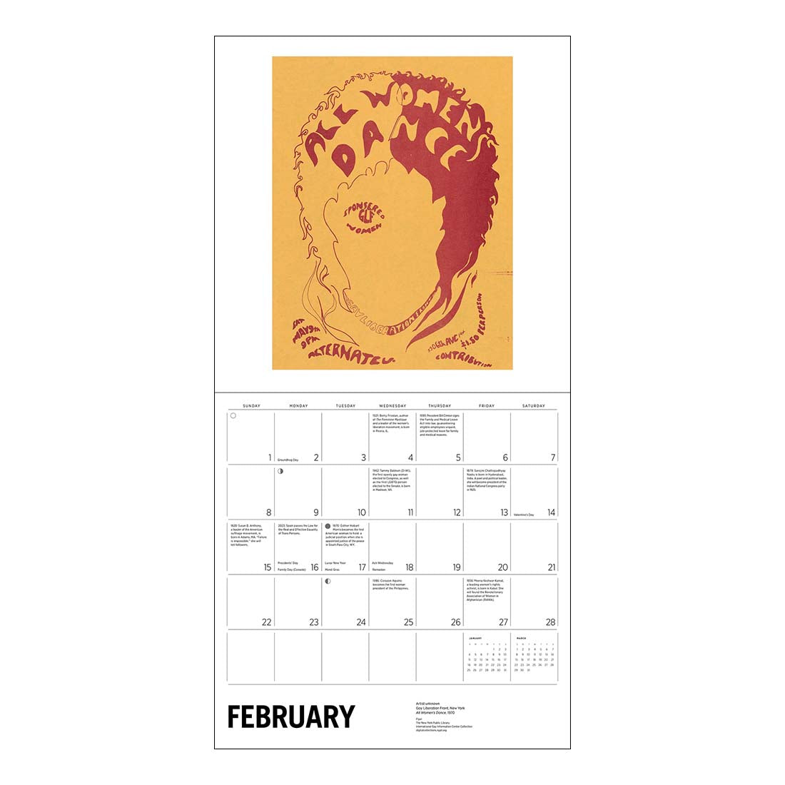 The Fight for Women's Rights 2026 Wall Calendar