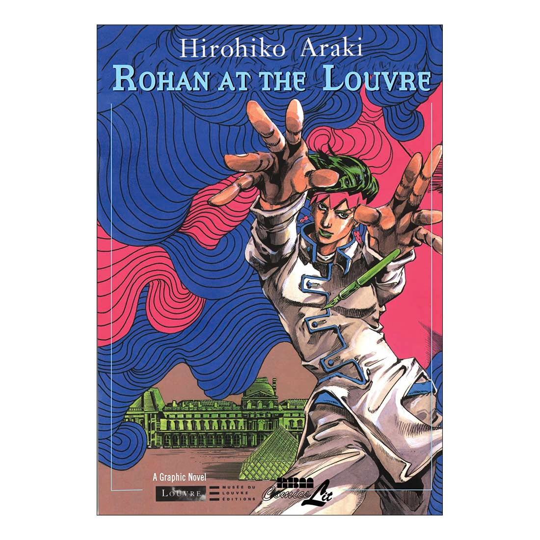Book cover of 'Rohan at the Louvre' by Hirohiko Araki with a colorful design and character illustration.