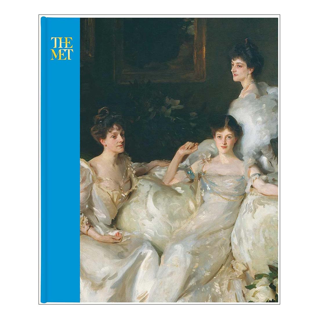 Book cover with a painting of three women in formal attire, featuring a blue spine with 'The Met' logo.