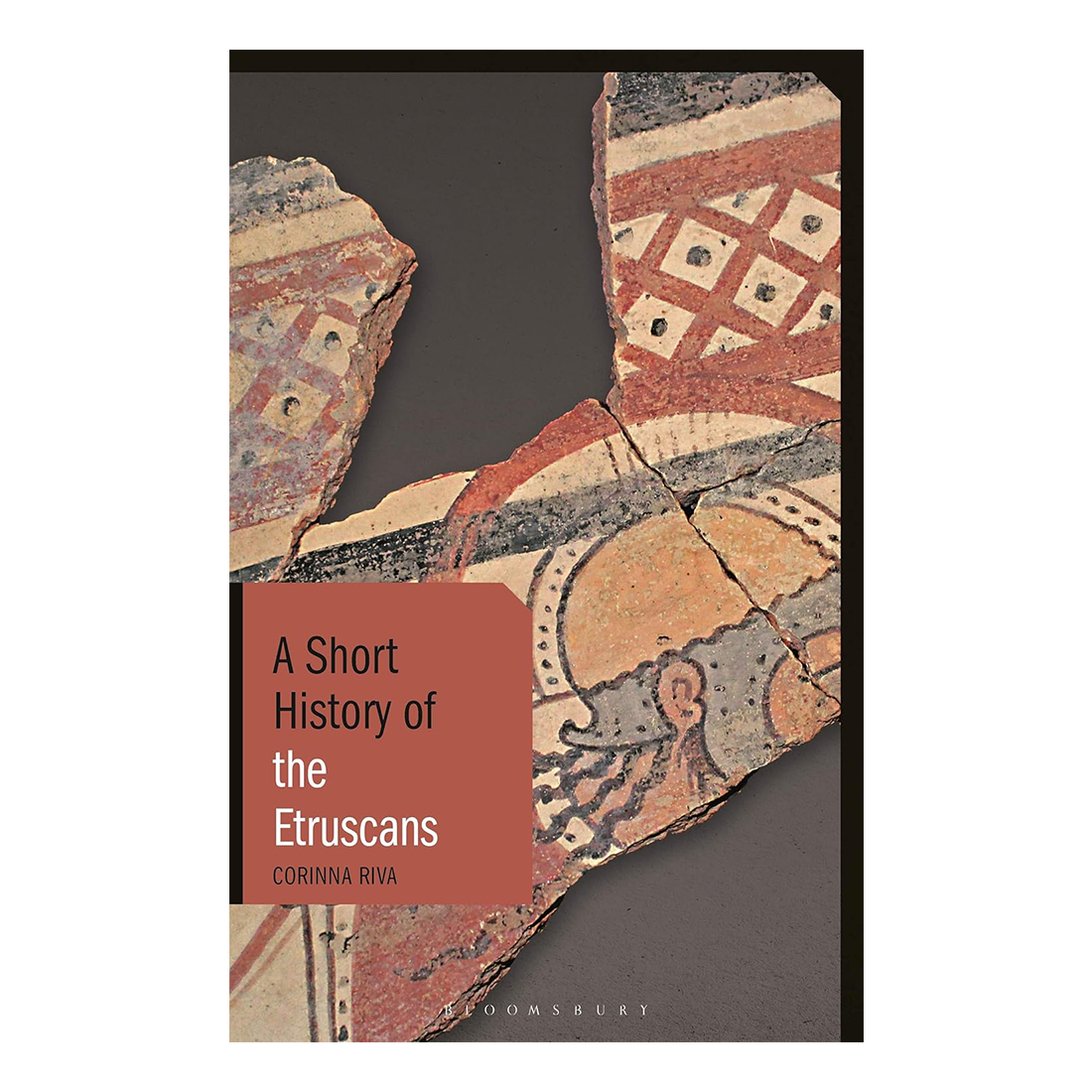 Book cover of 'A Short History of the Etruscans' with Etruscan pottery碎片