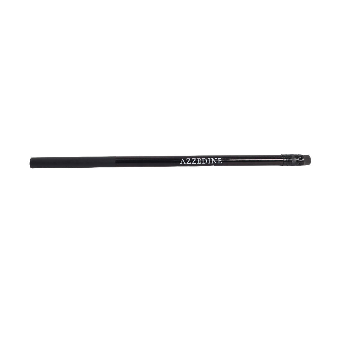 Black pencil on a white background