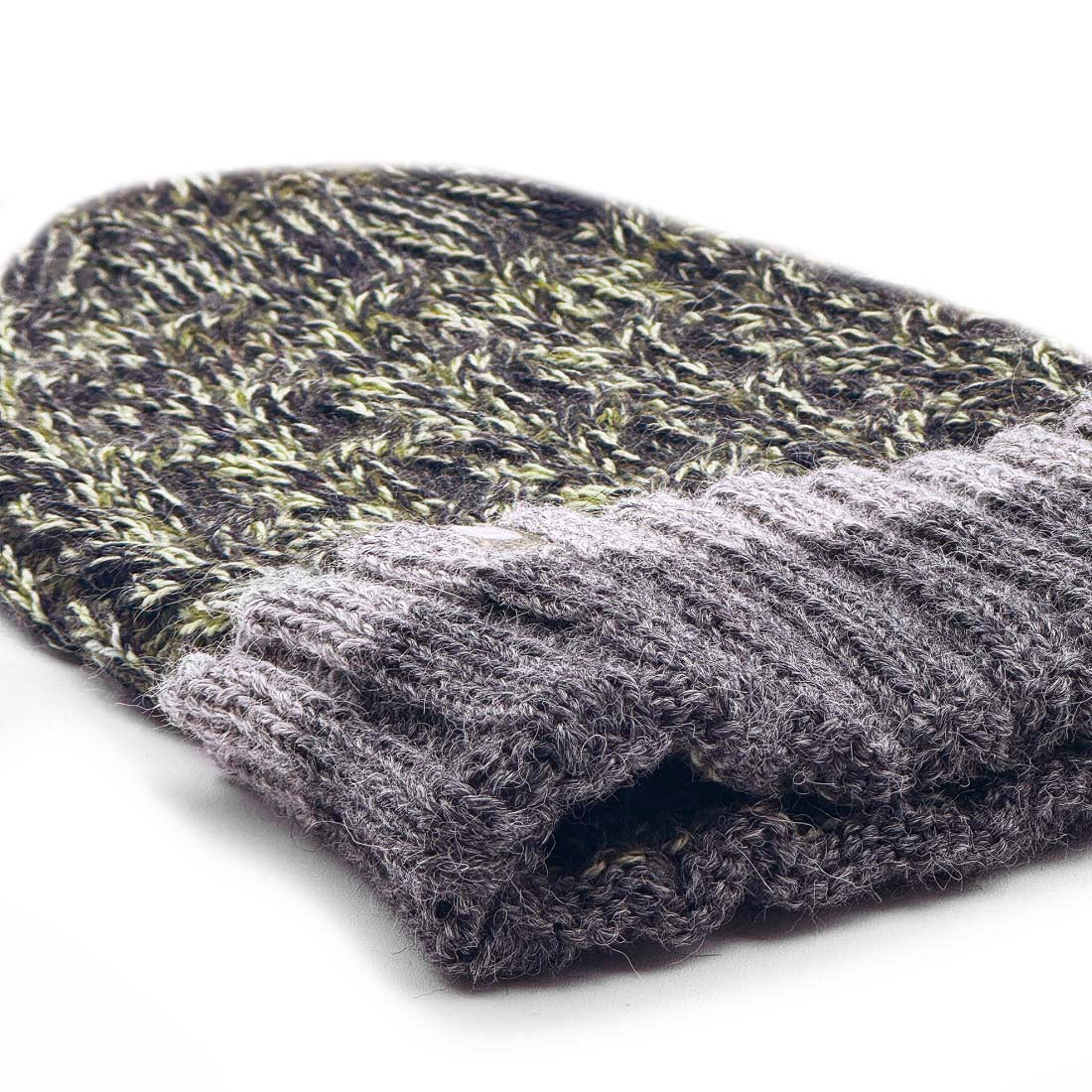 Braided Sage Alpaca Beanie