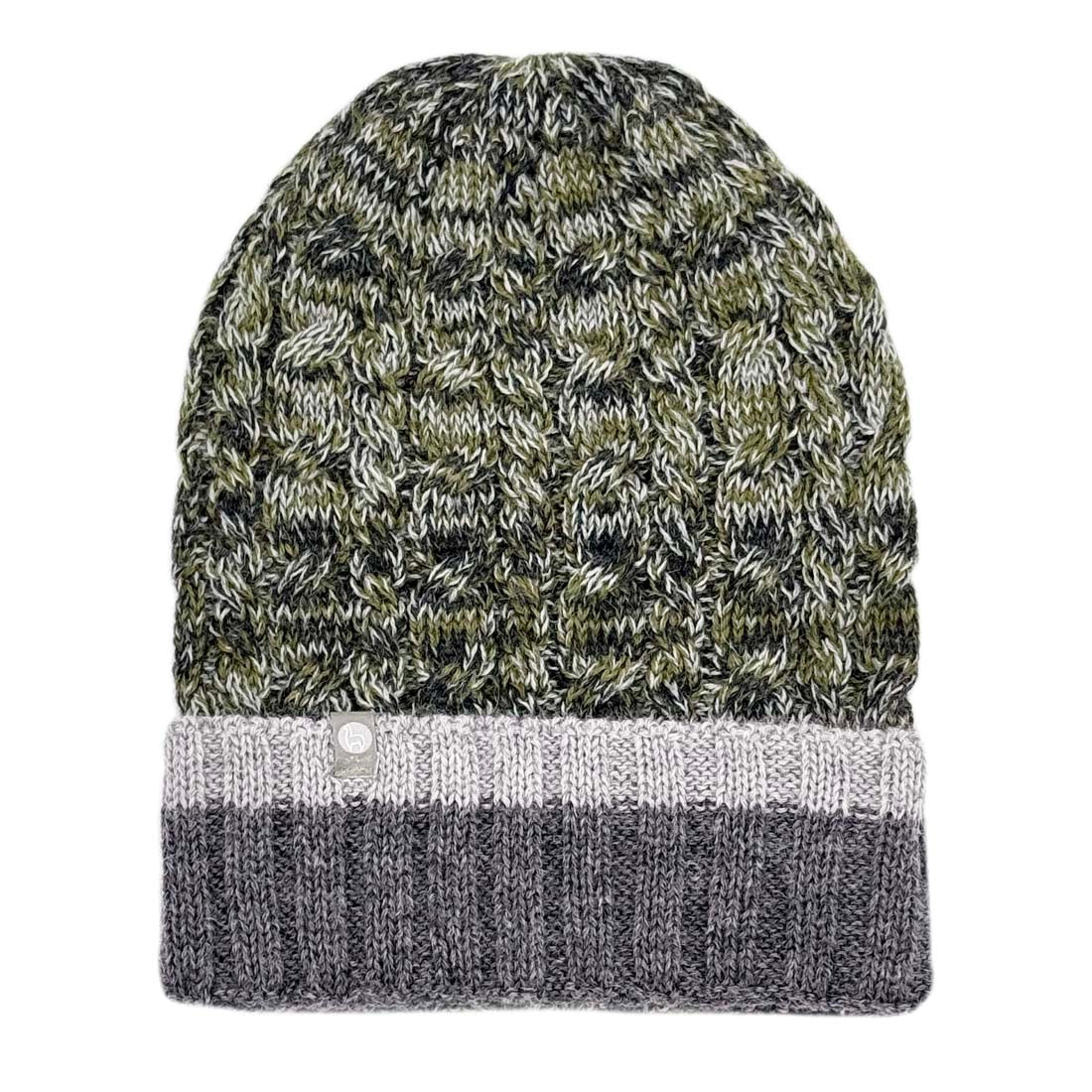 Braided Sage Alpaca Beanie