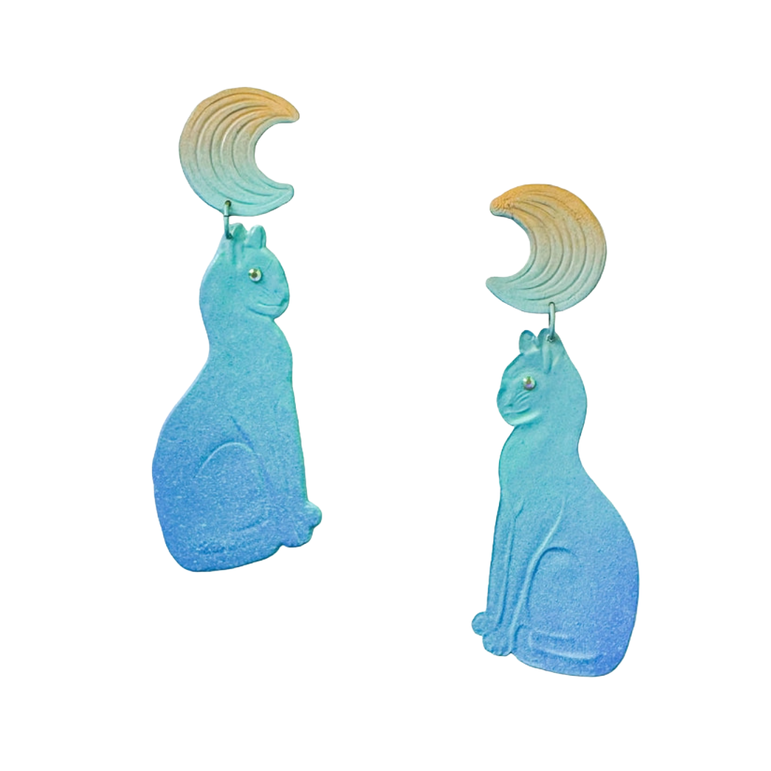 Bastet Brass Earrings