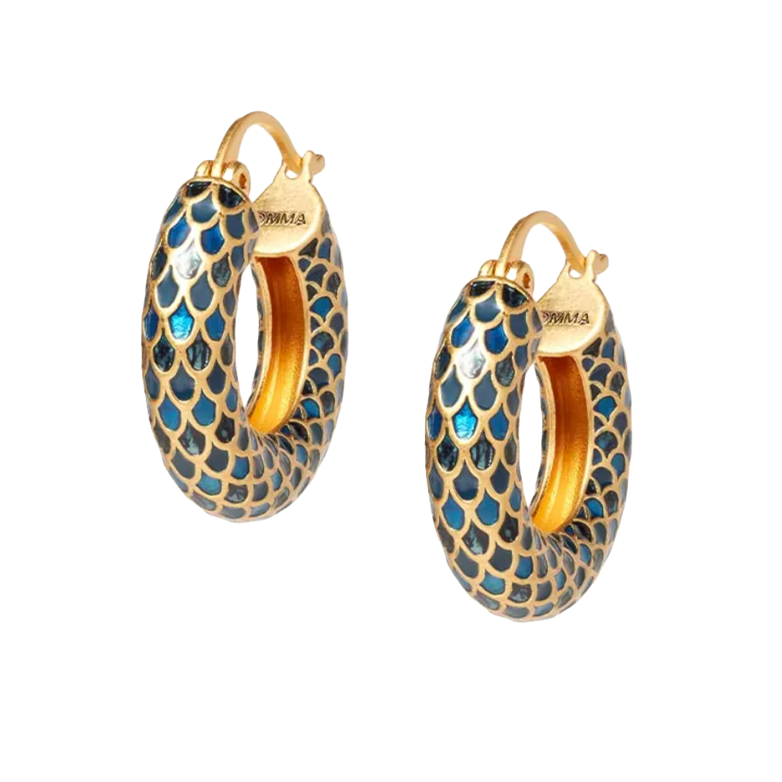 Egyptian Feather Hoop Earrings