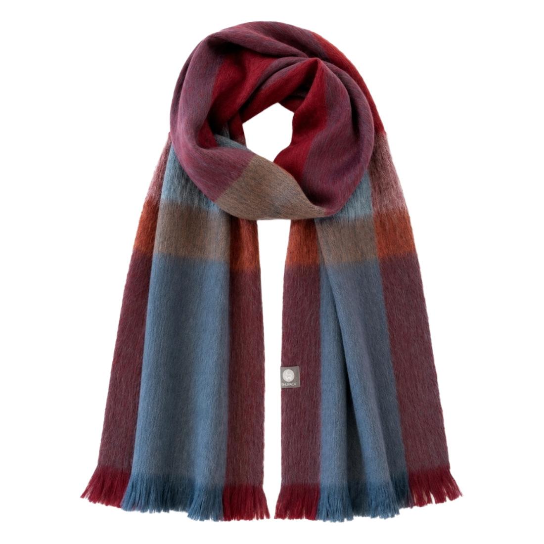 Caramel Apple Plaid Alpaca Scarf