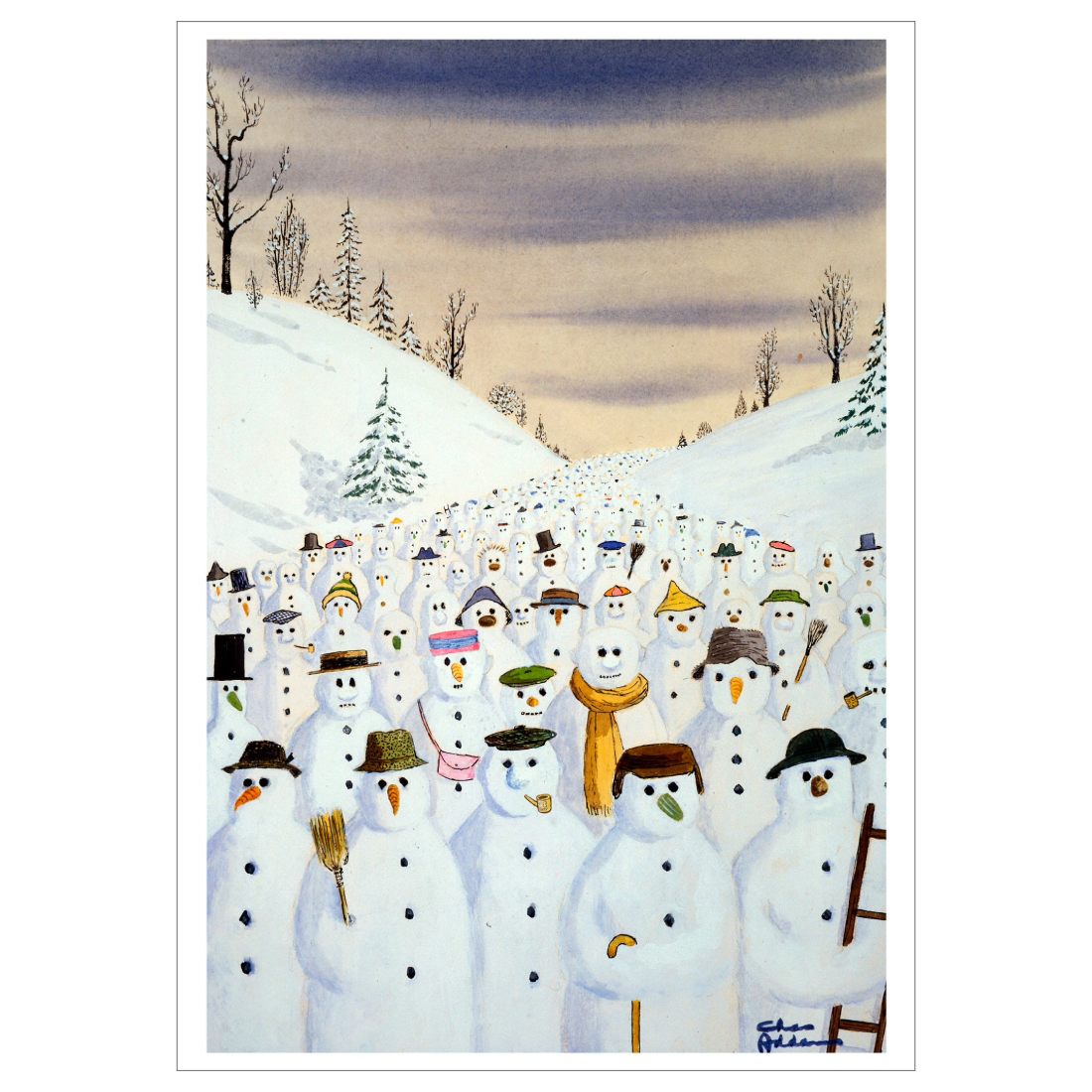 Charles Addams: Snowman March Holiday Cards