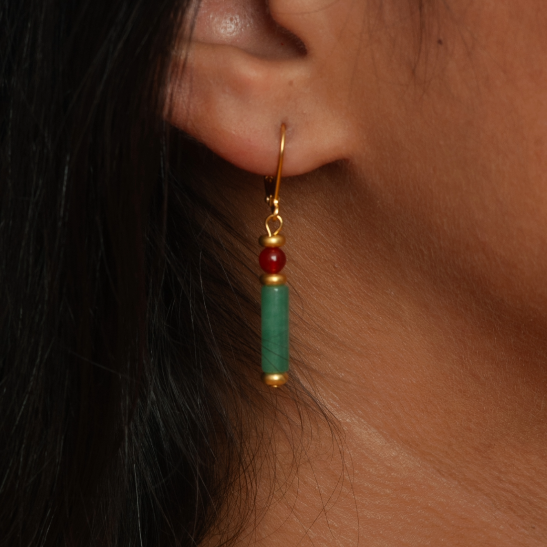 Cleopatra Aventurine Earring