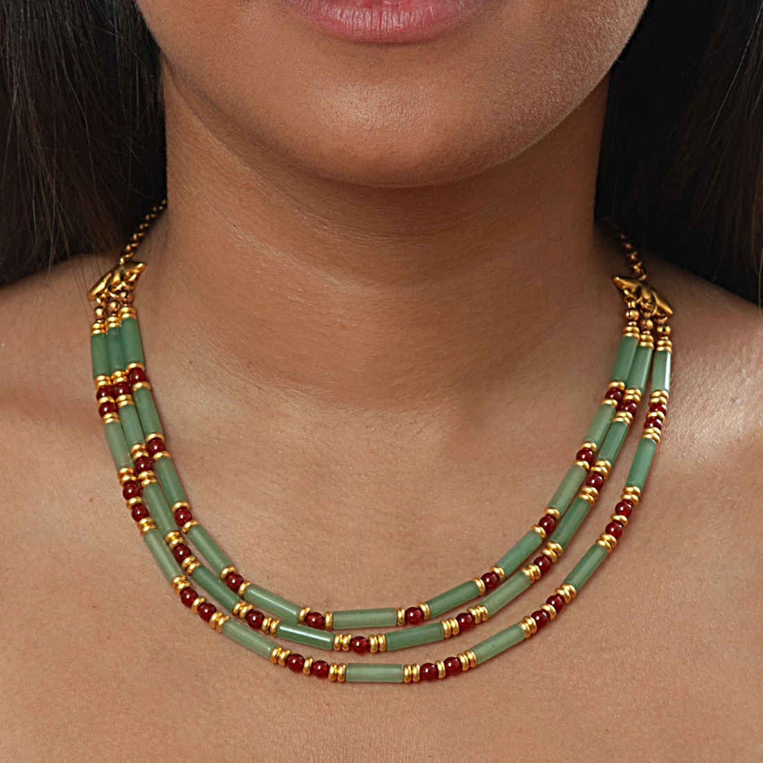 Cleopatra Aventurine Collar Necklace