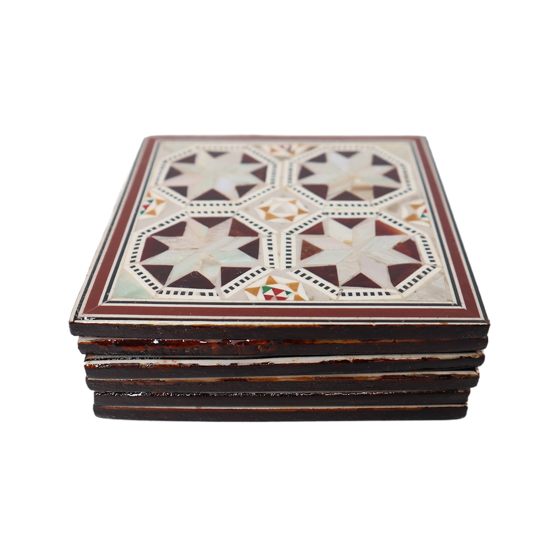 Mother of Pearl Square Coasters Set of 6
