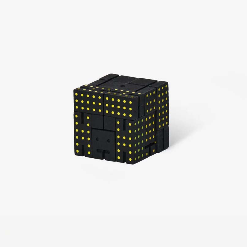 Micro Cubebot Black and Yellow Dot