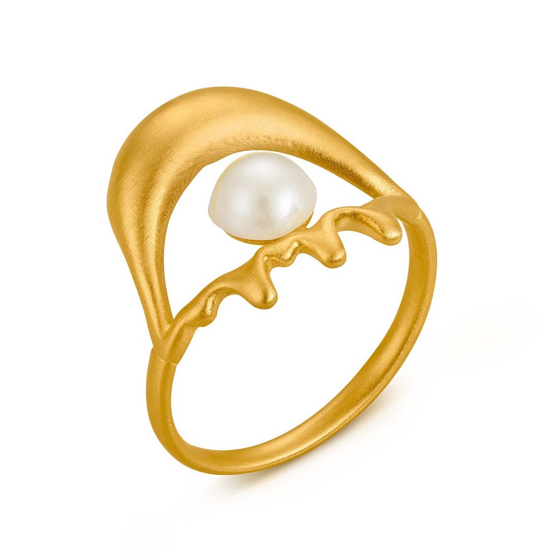 Dali Eye &amp; Pearl Ring Size 7