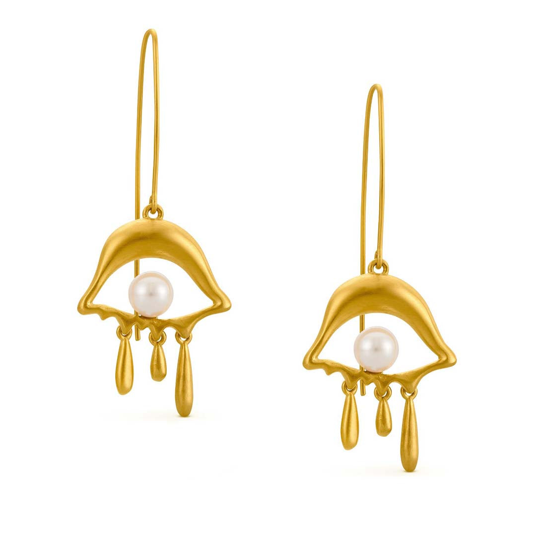 Dali Eye &amp; Pearl Earrings