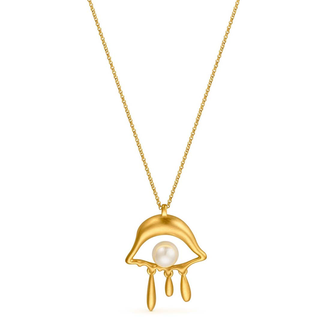 Dali Eye &amp; Pearl Necklace