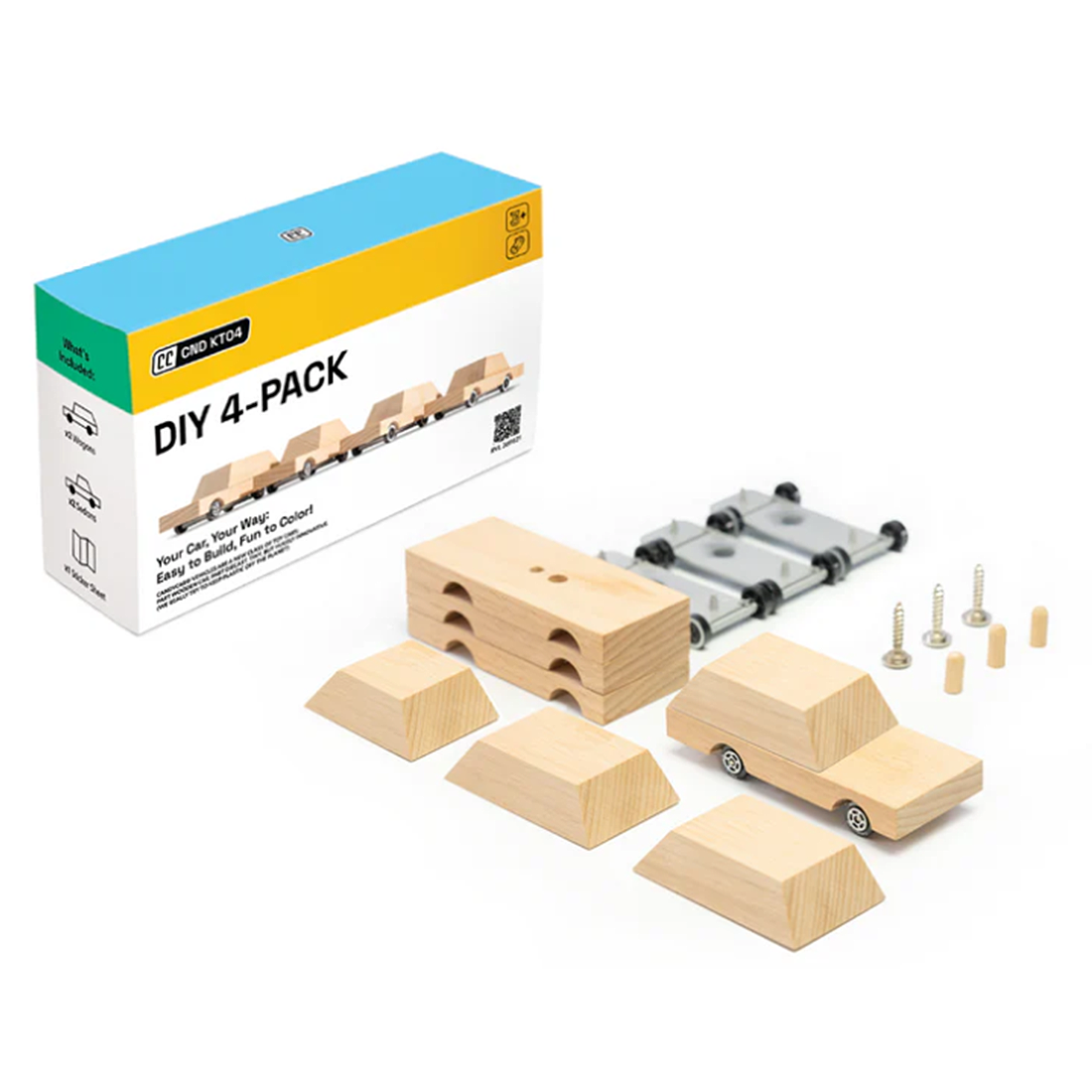 DIY 4-Pack Wooden Cars