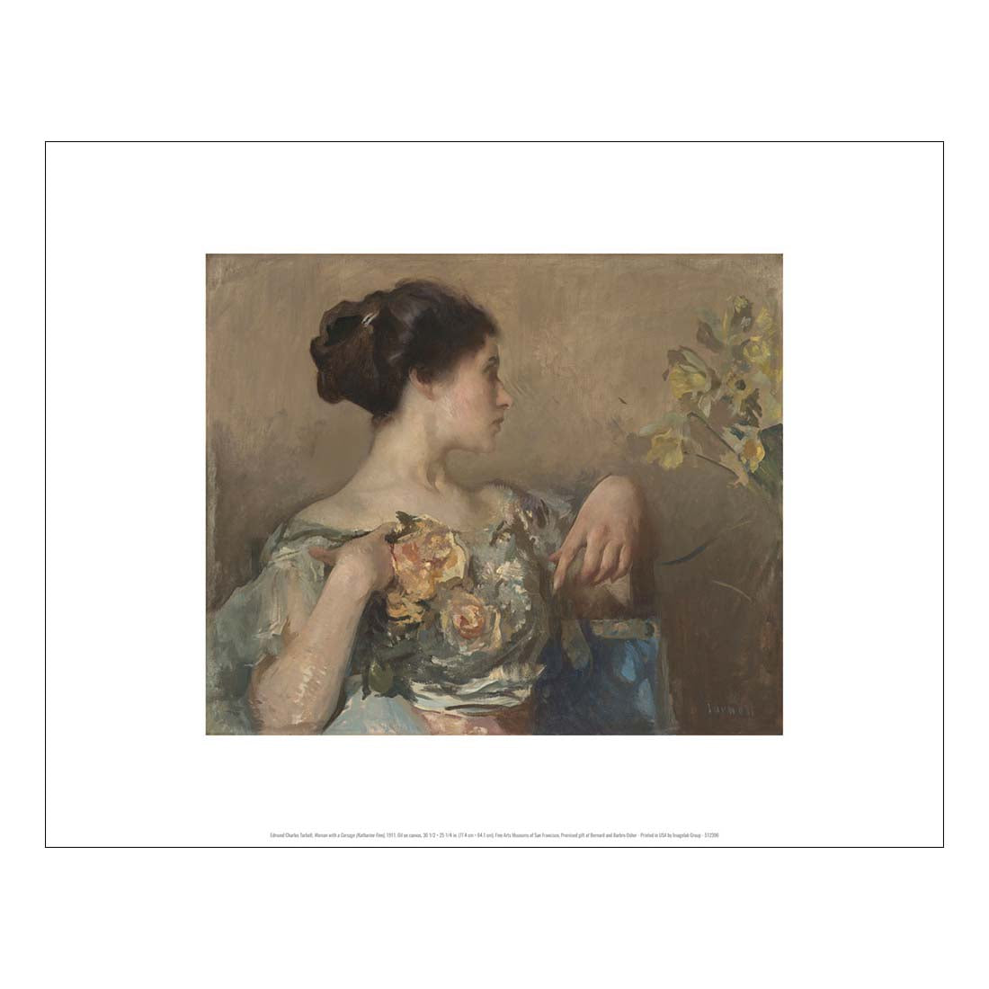 Tarbell Woman with a Corsage Print