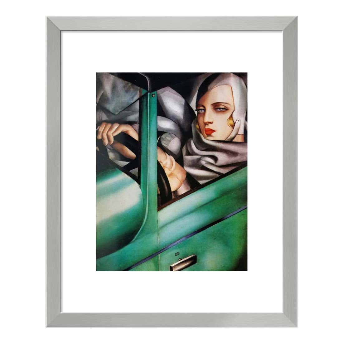 Tamara de Lempicka Tamara in Green Bugatti Framed Print