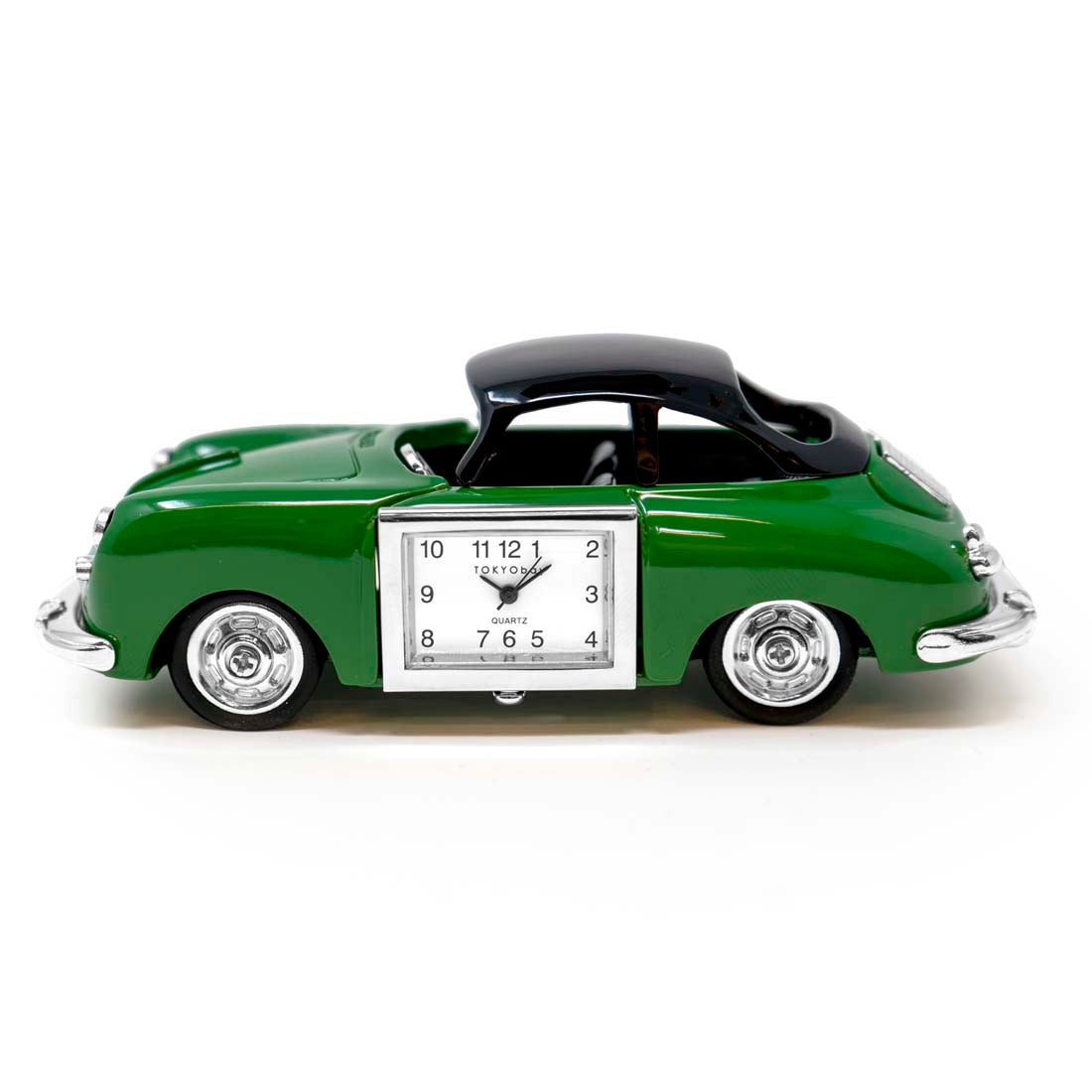 Dark Green Vintage Car Clock