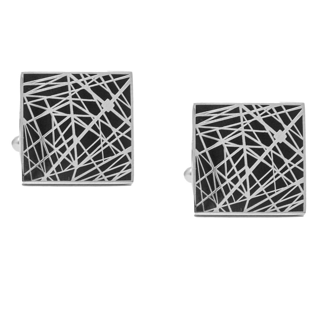Black Grid Cufflinks